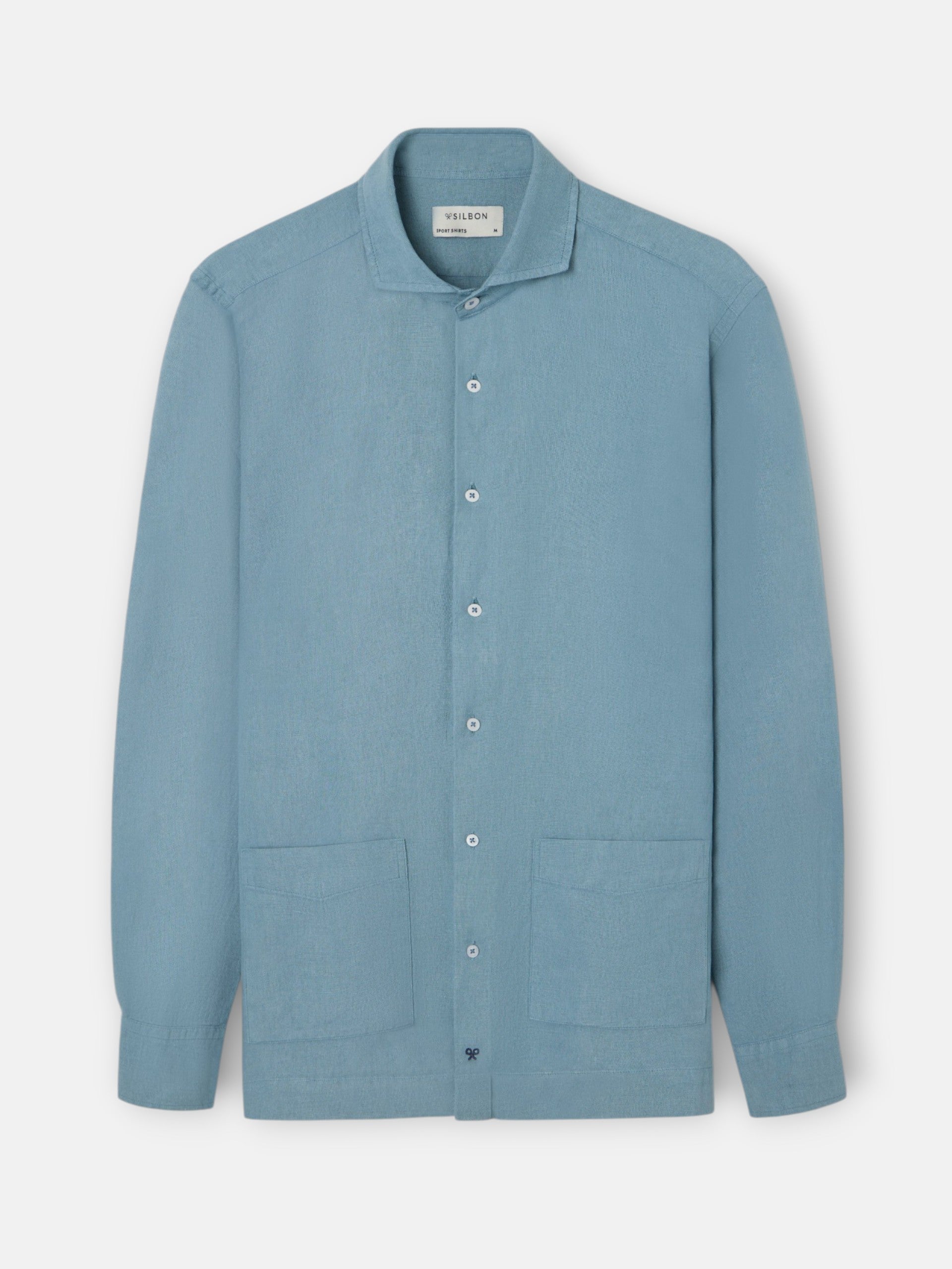 Camisa sport pockets azul indigo