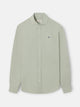 medium green linen sport shirt