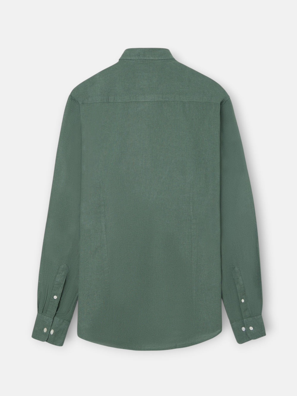 Camisa sport lino verde oscuro
