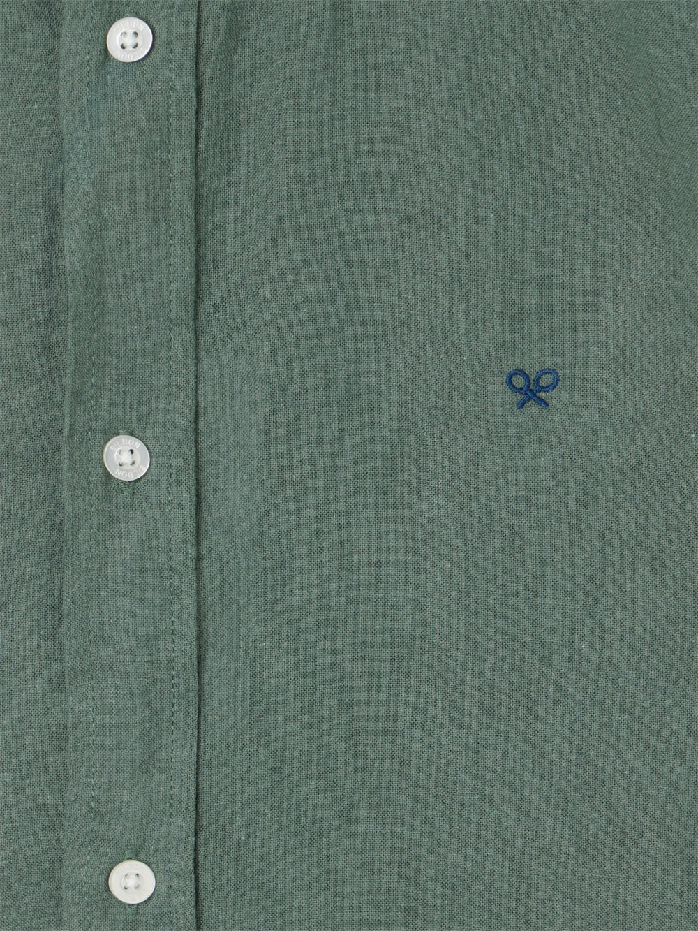 Camisa sport lino verde oscuro