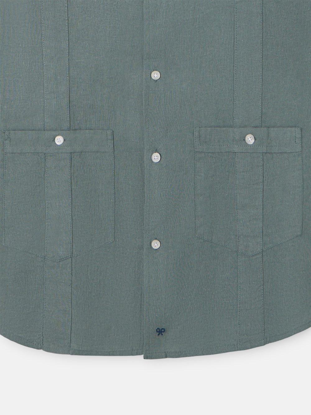 Guayabera sport lino verde