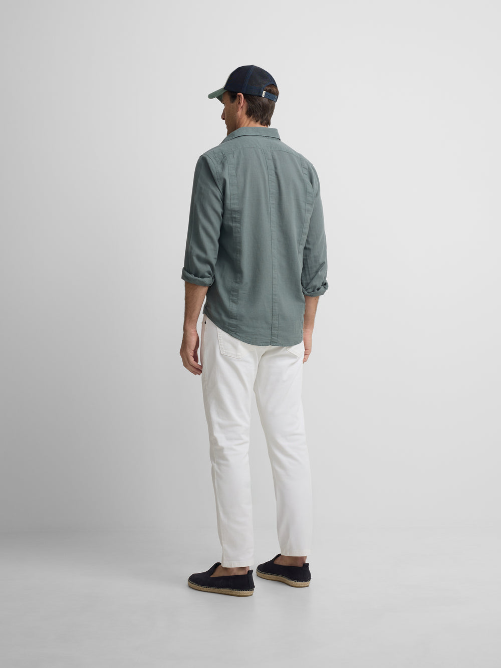 Guayabera sport lino verde