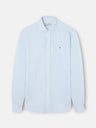 Camisa sport lino rayas verde