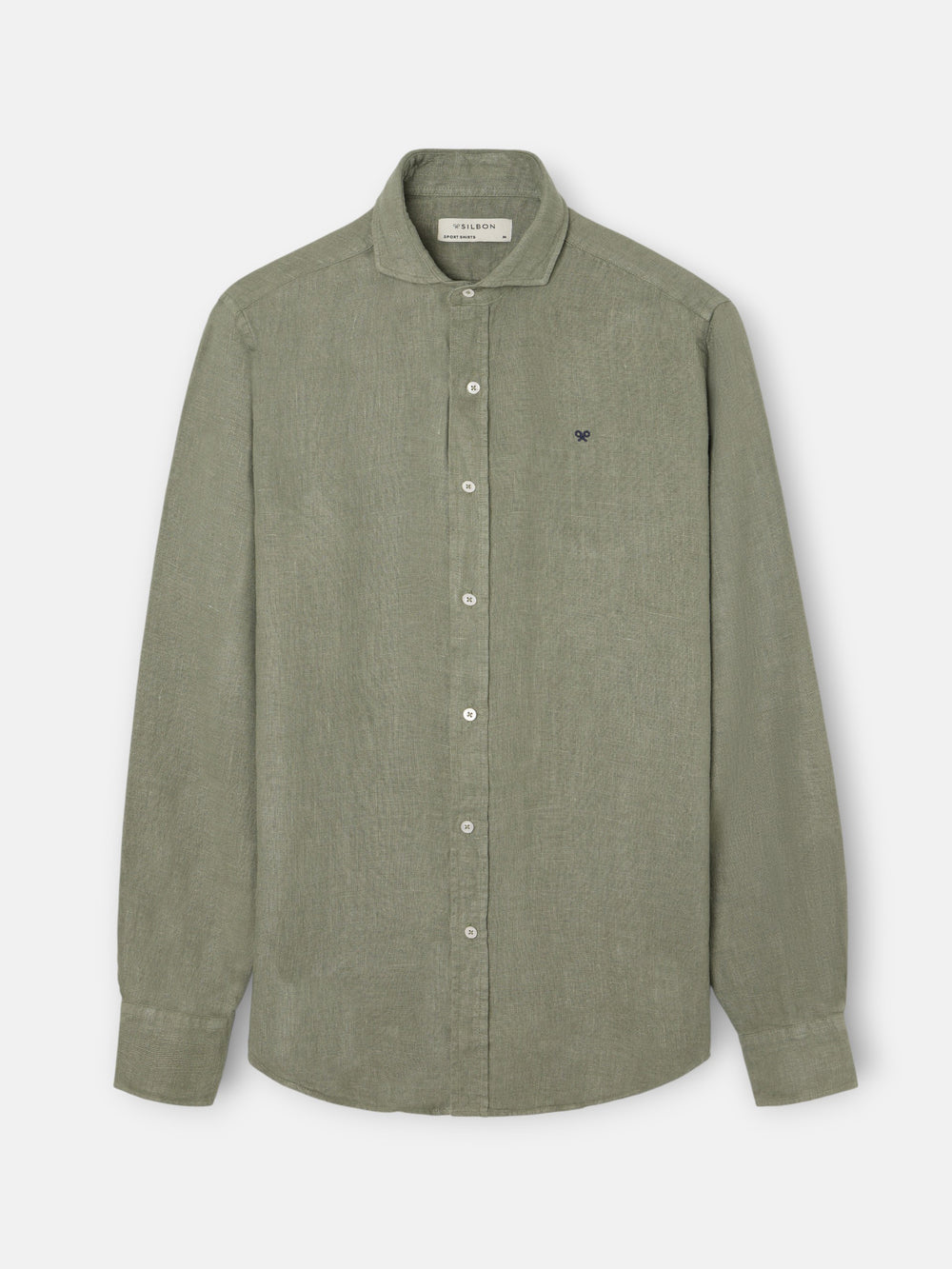 Green warm linen sport shirt