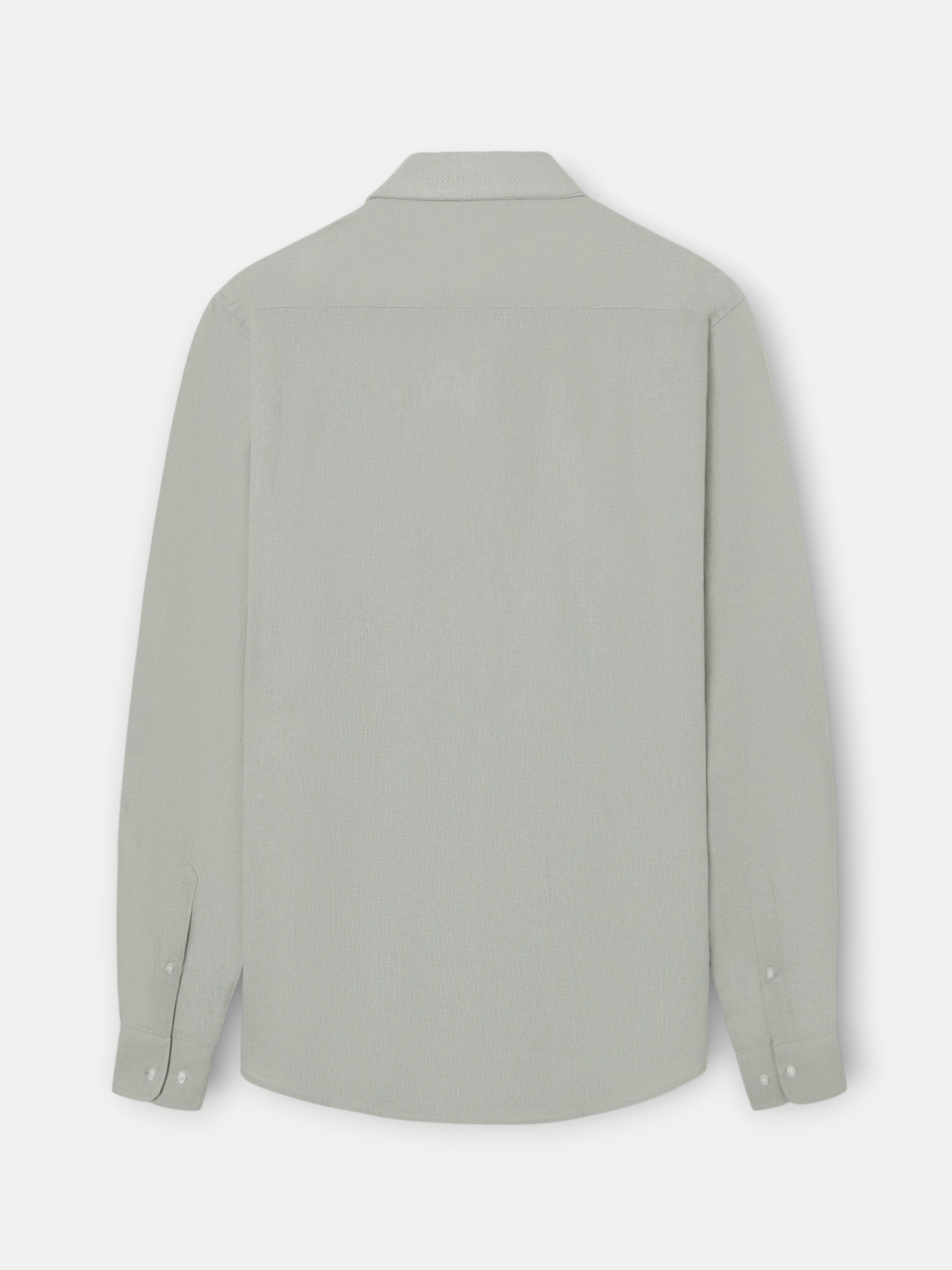 Camisa desportiva de linho verde médio