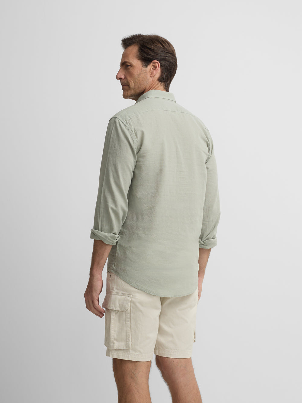 polo de sport en lin vert moyen