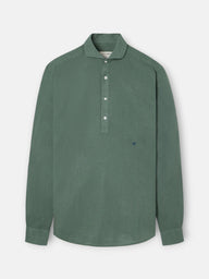 Polera sport lino verde oscuro