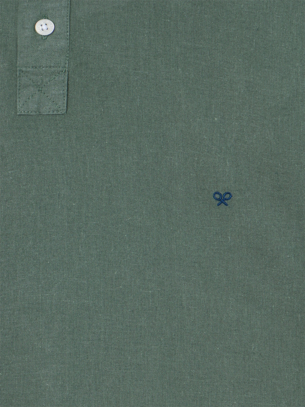 polo de sport en lin vert foncé