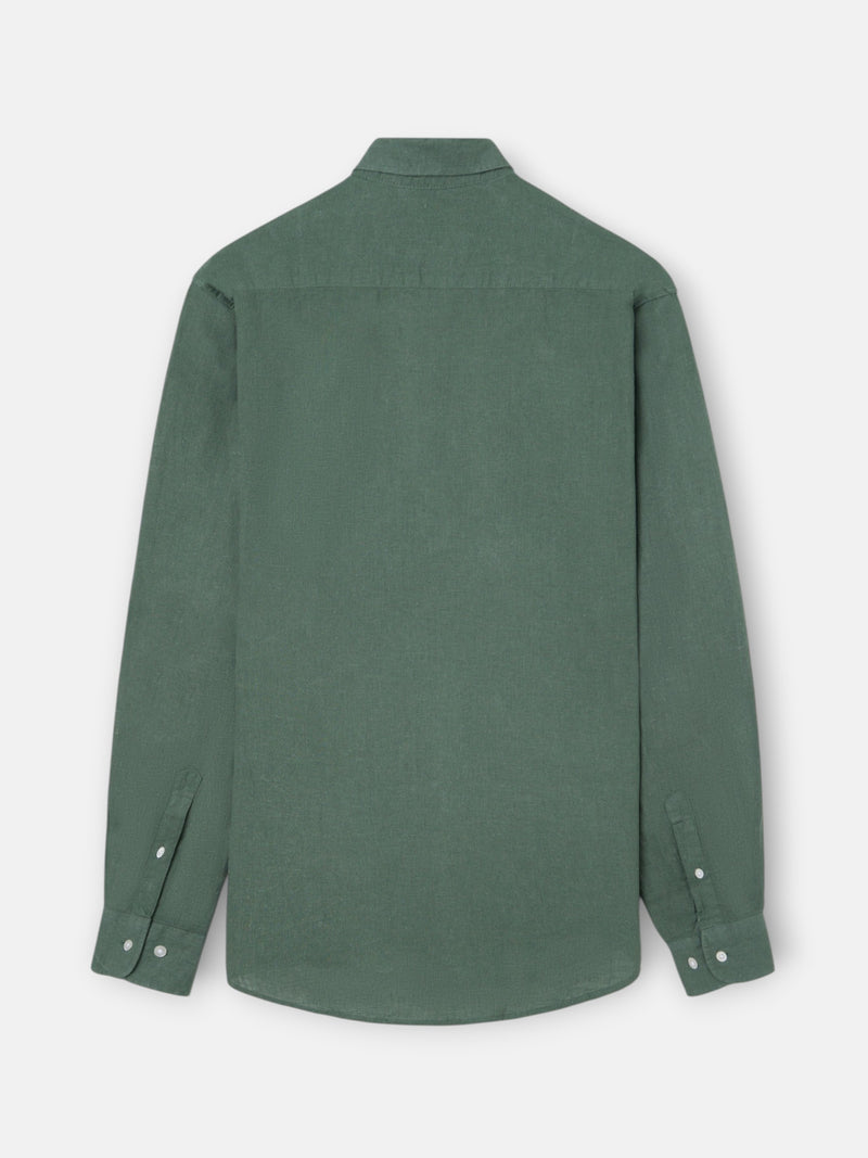 Polera sport lino verde oscuro