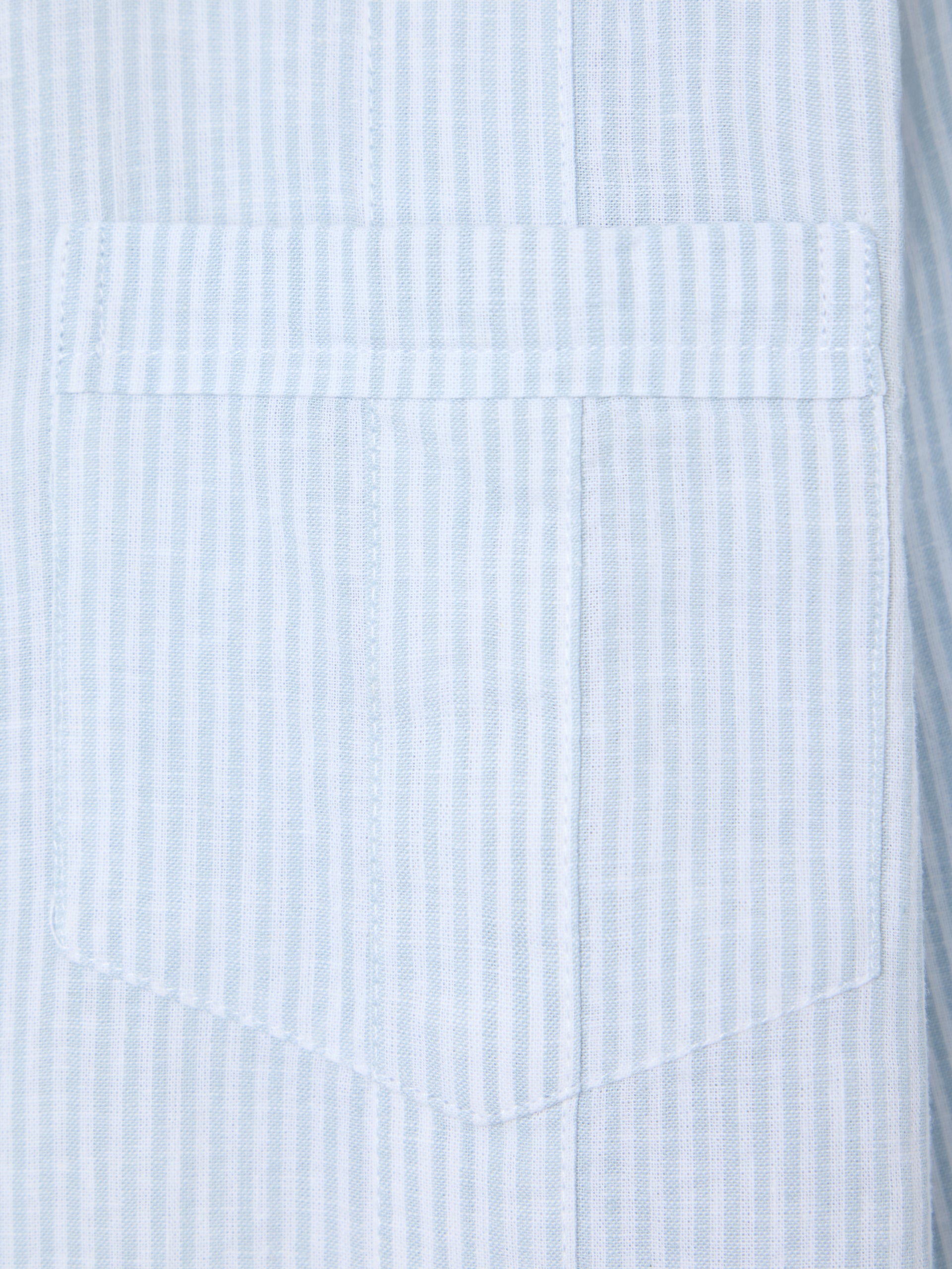 Chemise guayabera sport en lin à rayures vertes