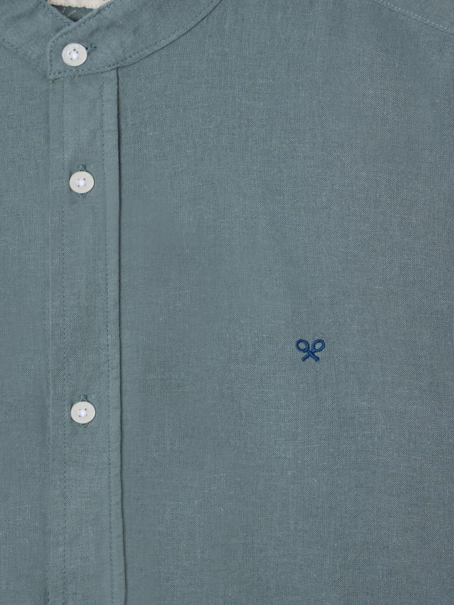 Camisa sport cuello mao verde