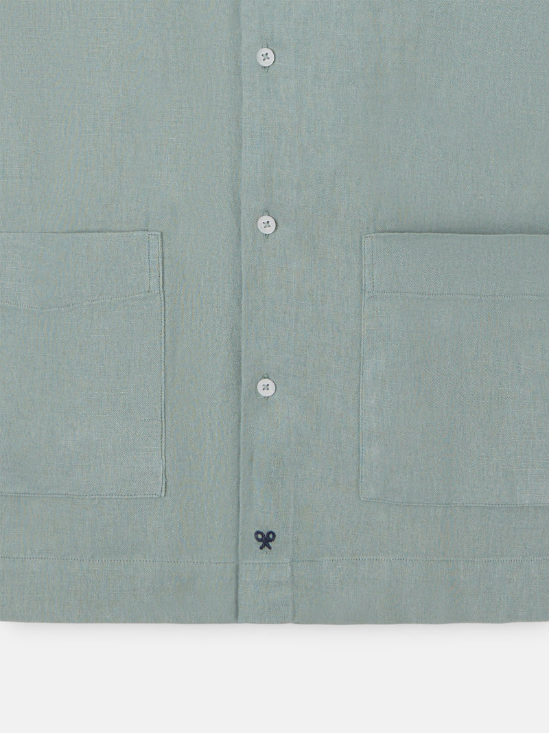Camisa sport bolsos verde médio