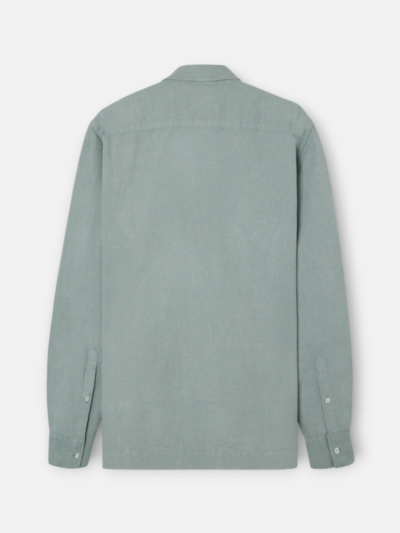 Camisa sport bolsos verde médio