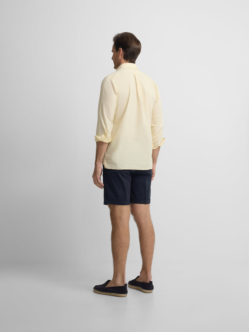 Camisola desportiva de linho amarela