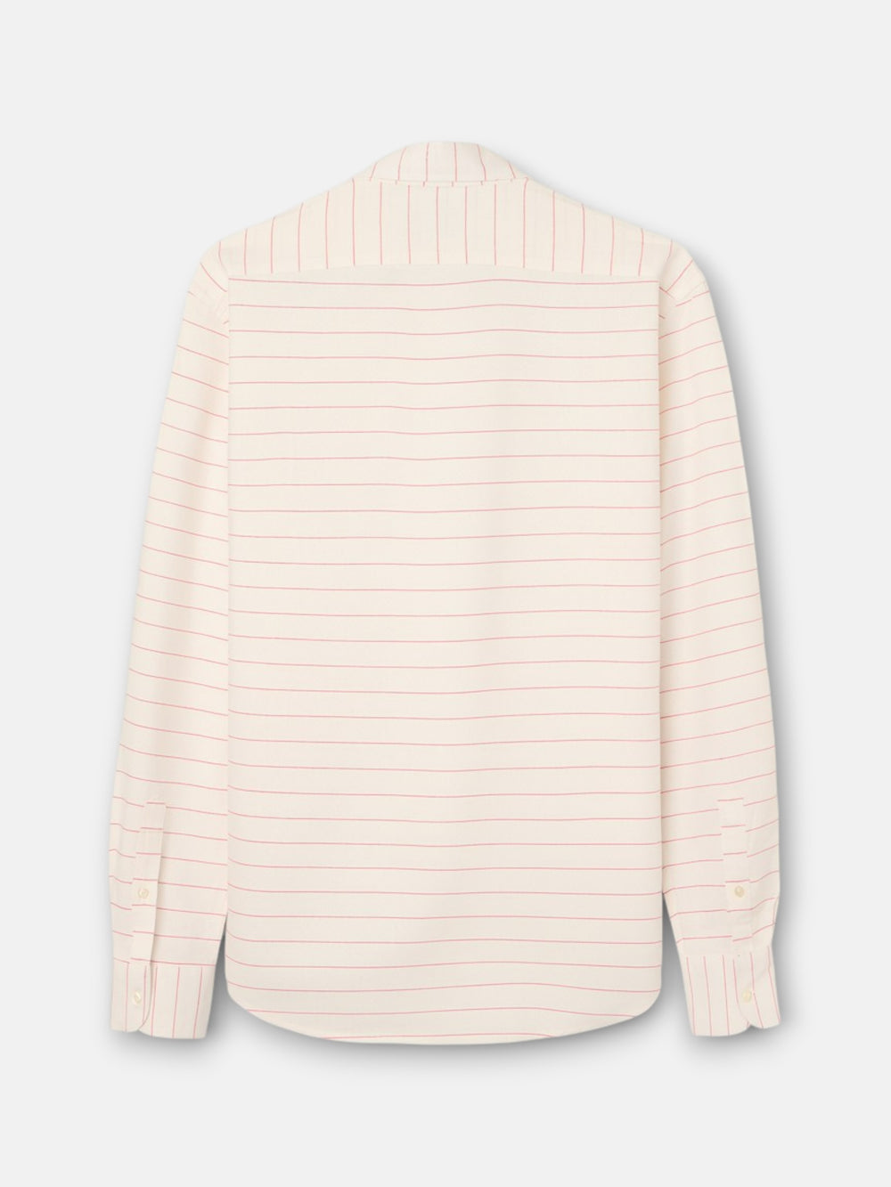 T-shirt sport en lin à larges rayures corail