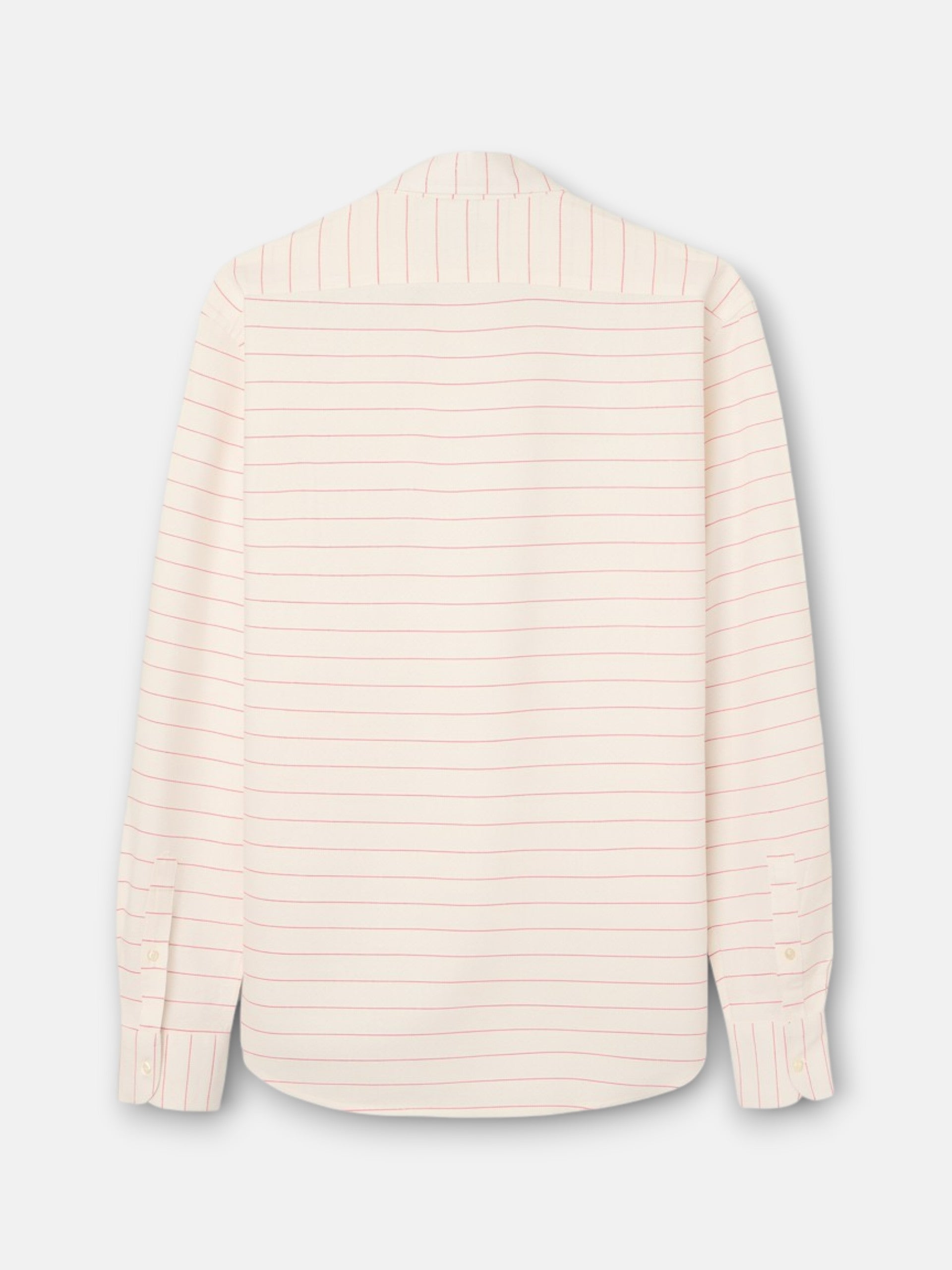 T-shirt sport en lin à larges rayures corail