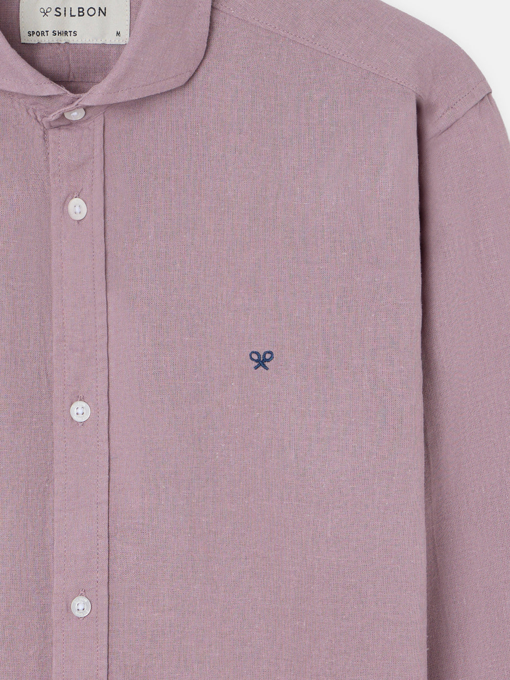 Camisa sport lino burdeos