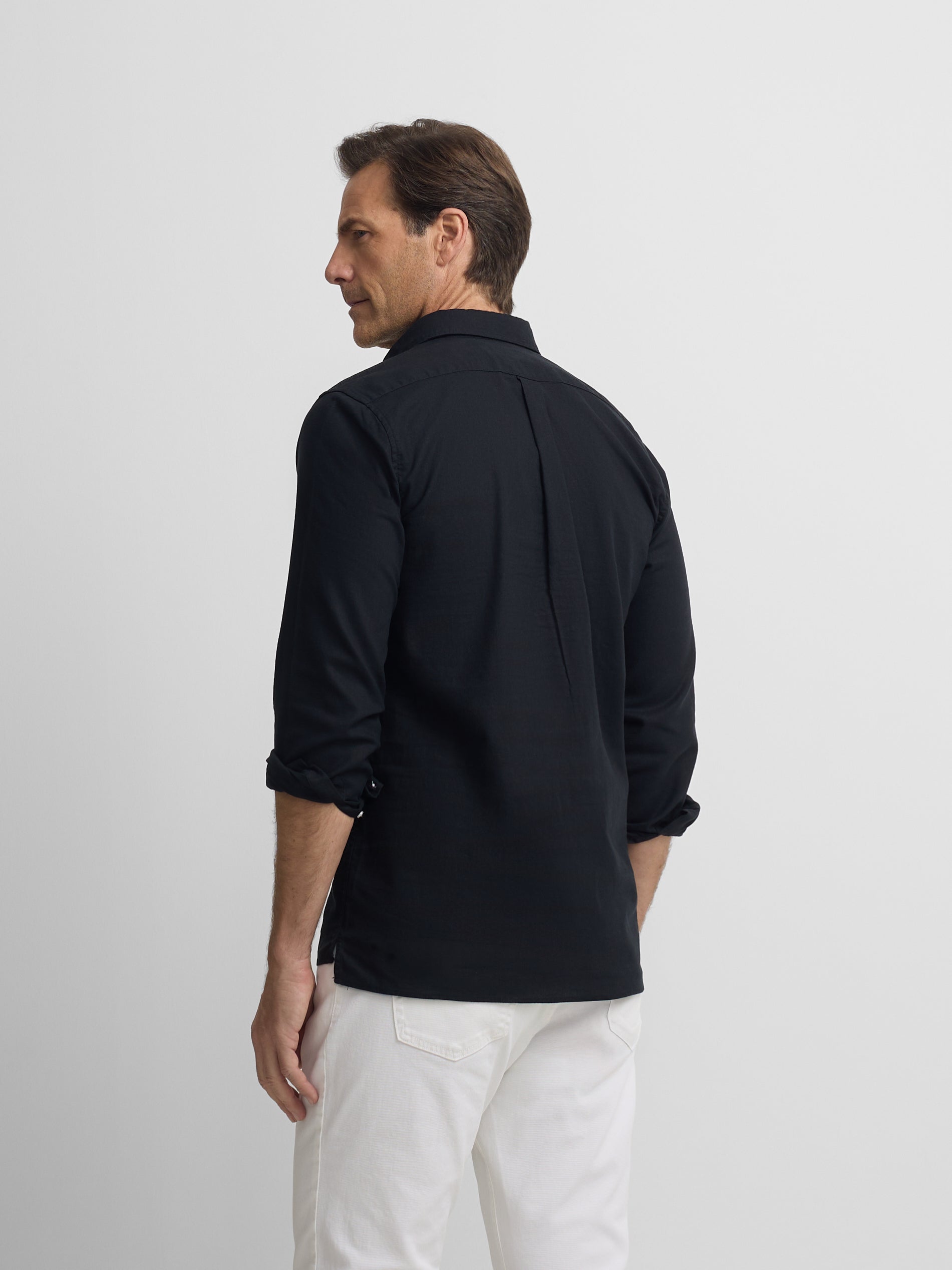 Polo sport en lin noir