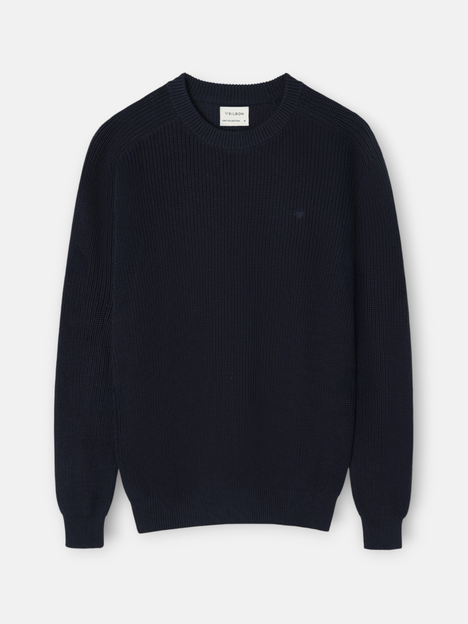 Navy blue structured jersey