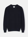 Pull structuré bleu marine