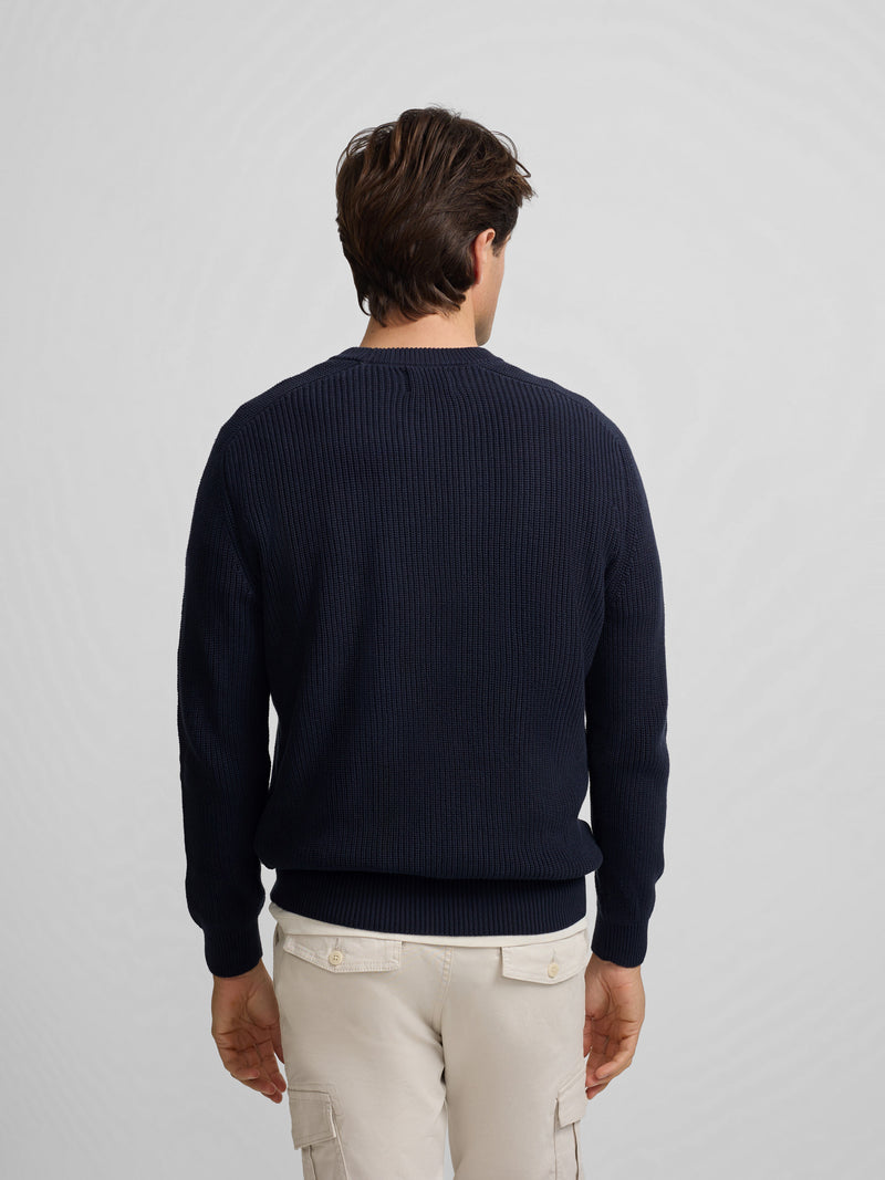 Navy blue structured sweater