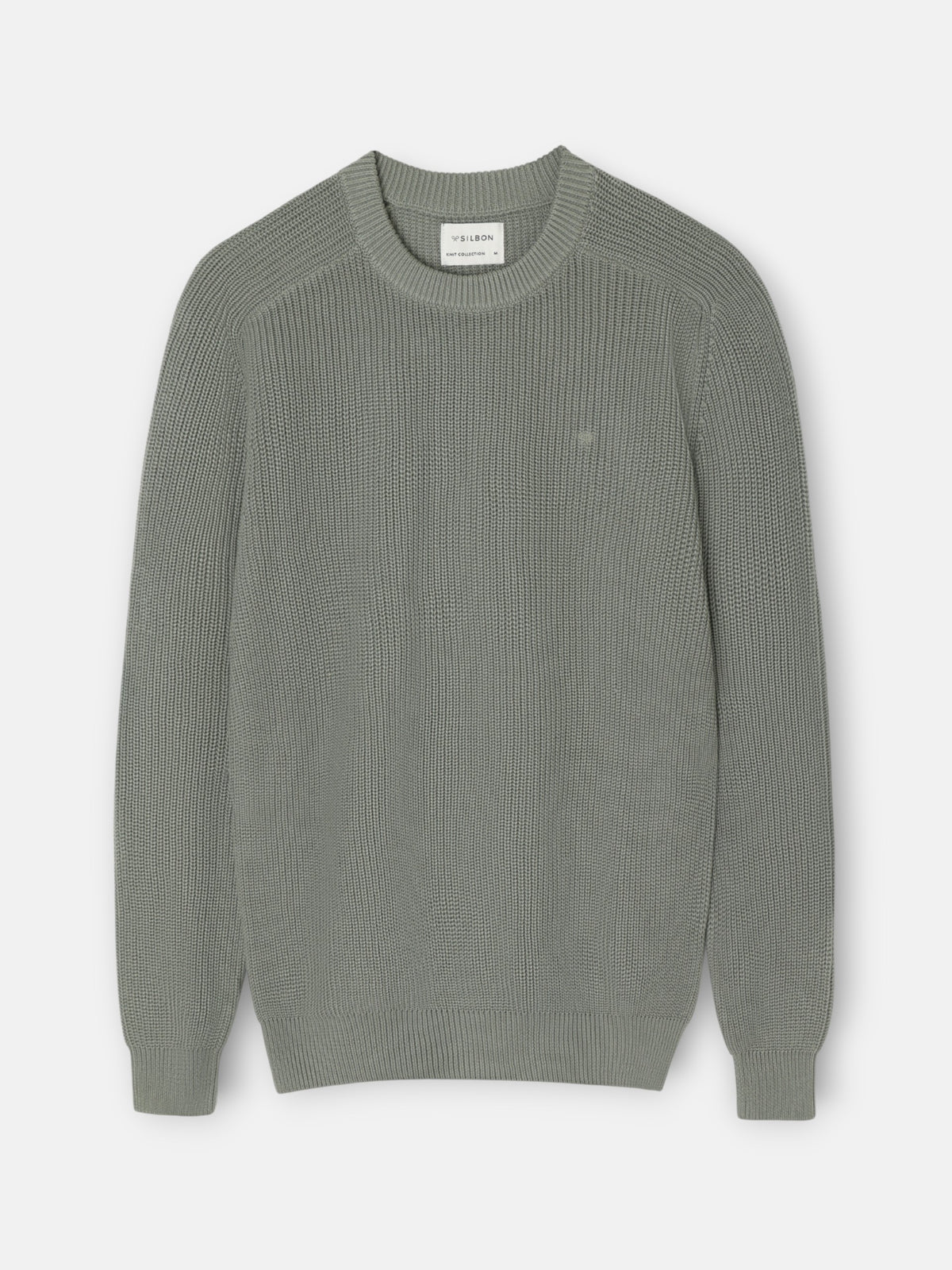 Jersey estructura verde gris