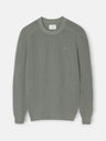 Pull à structure vert gris