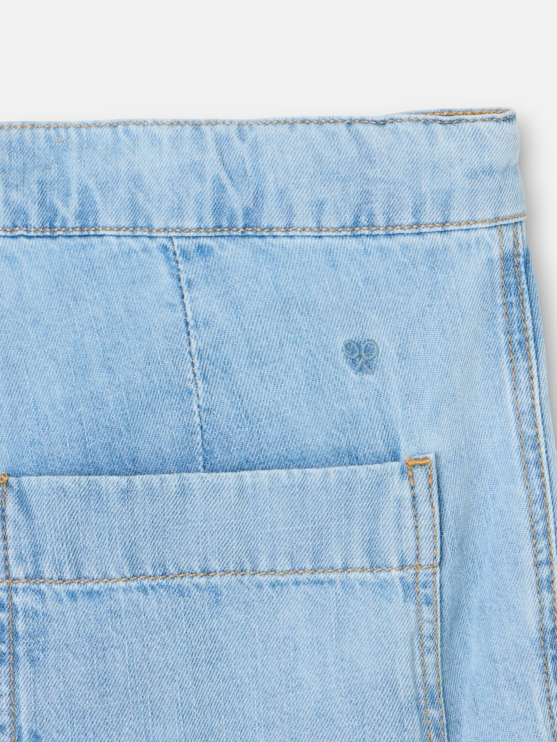 Light blue denim jogger pants