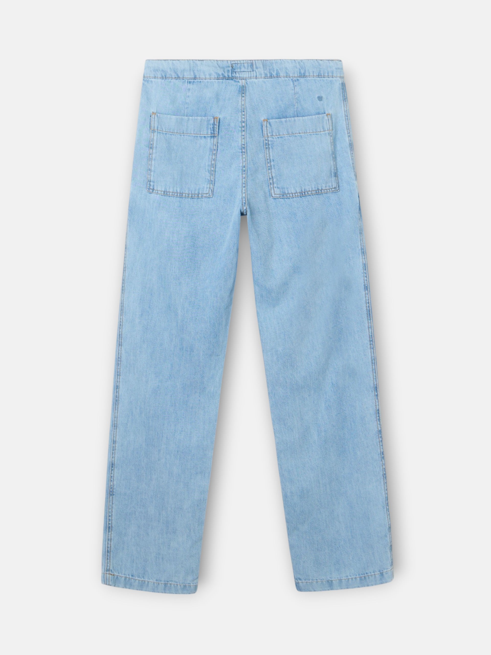Light blue denim jogger pants