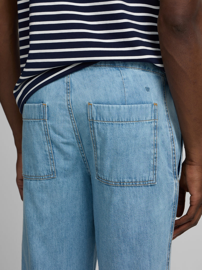 Pantalon jogger denim azul claro