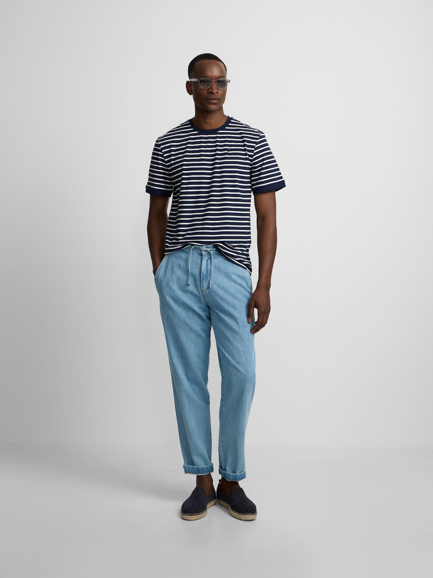 Pantalon jogger denim azul claro