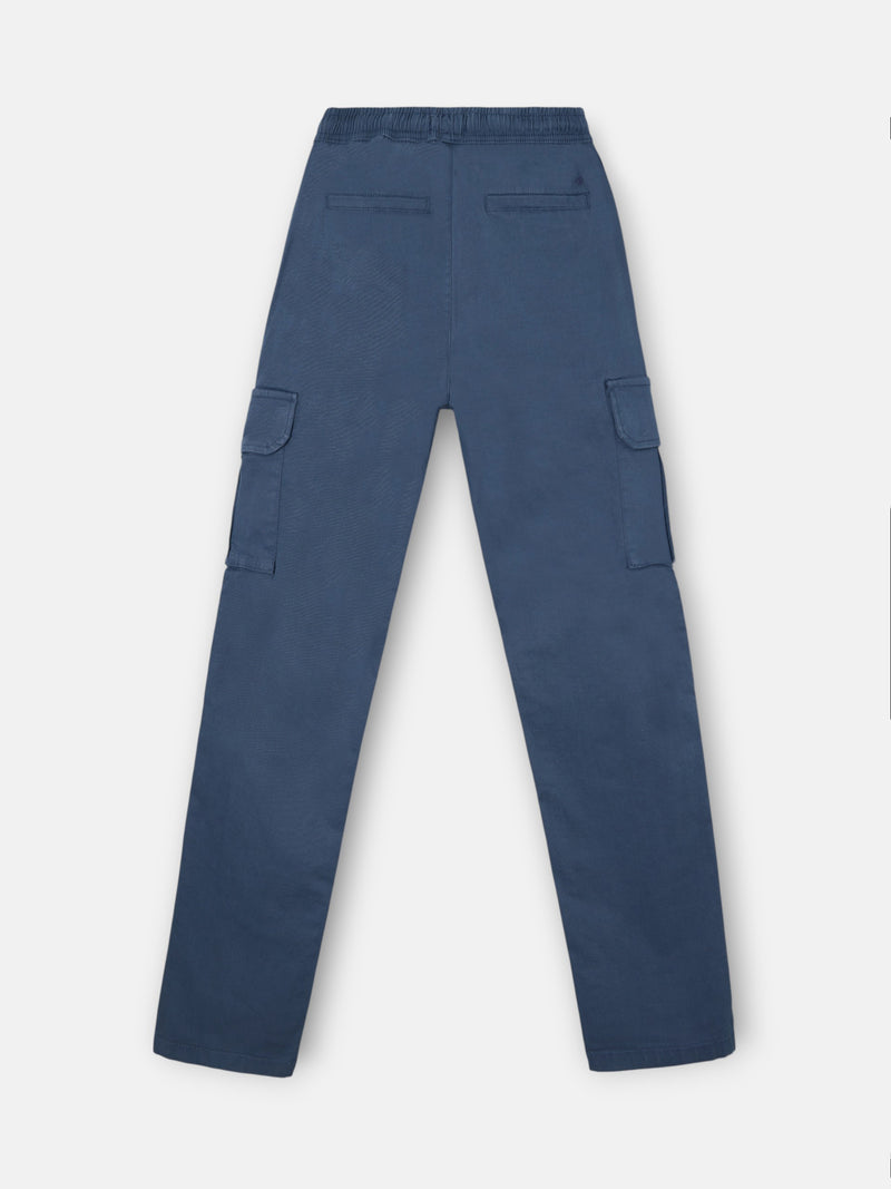 Pantalon de sport jogger cargo bleu indigo