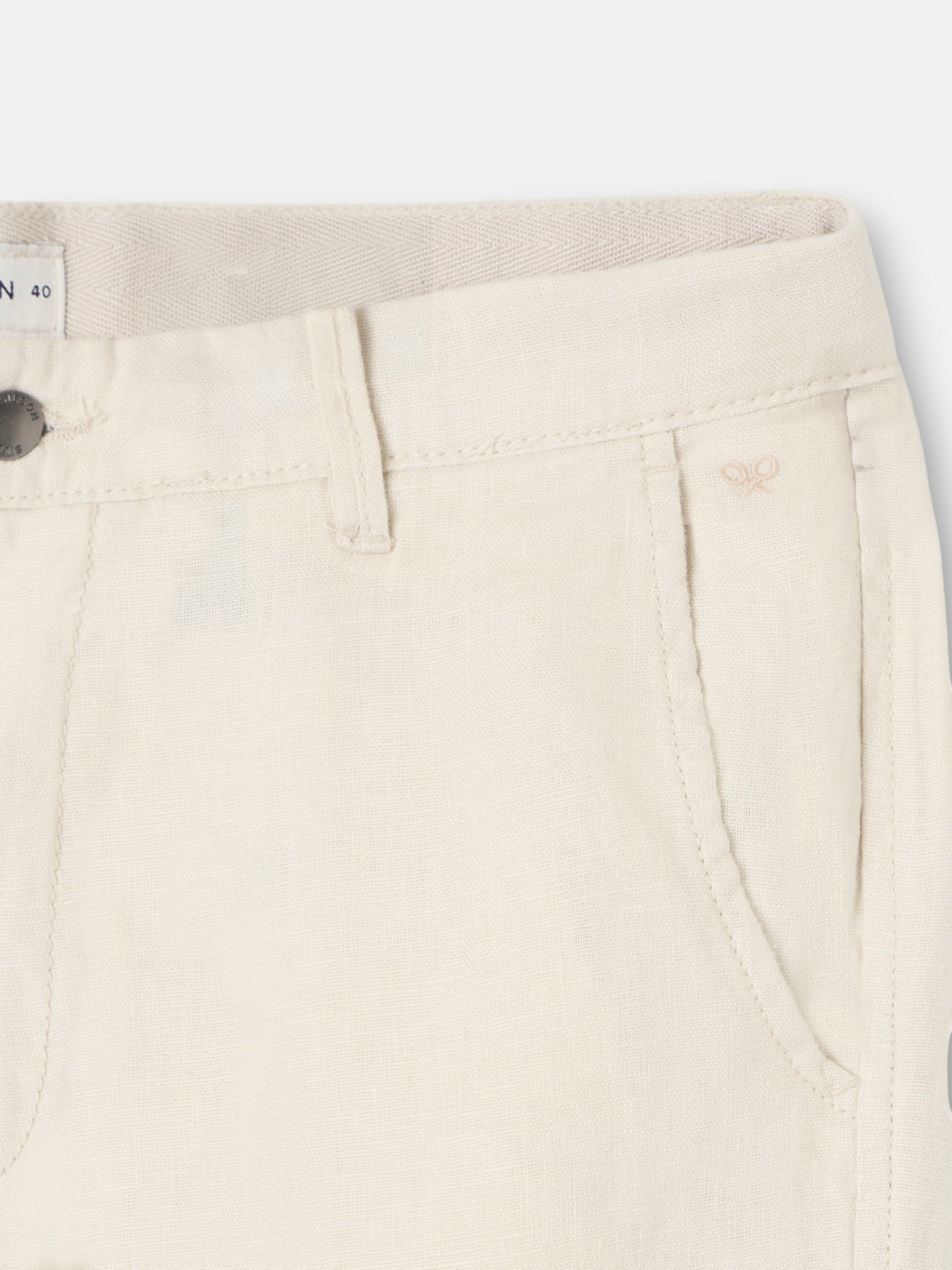 Pantalon sport cargo lino piedra