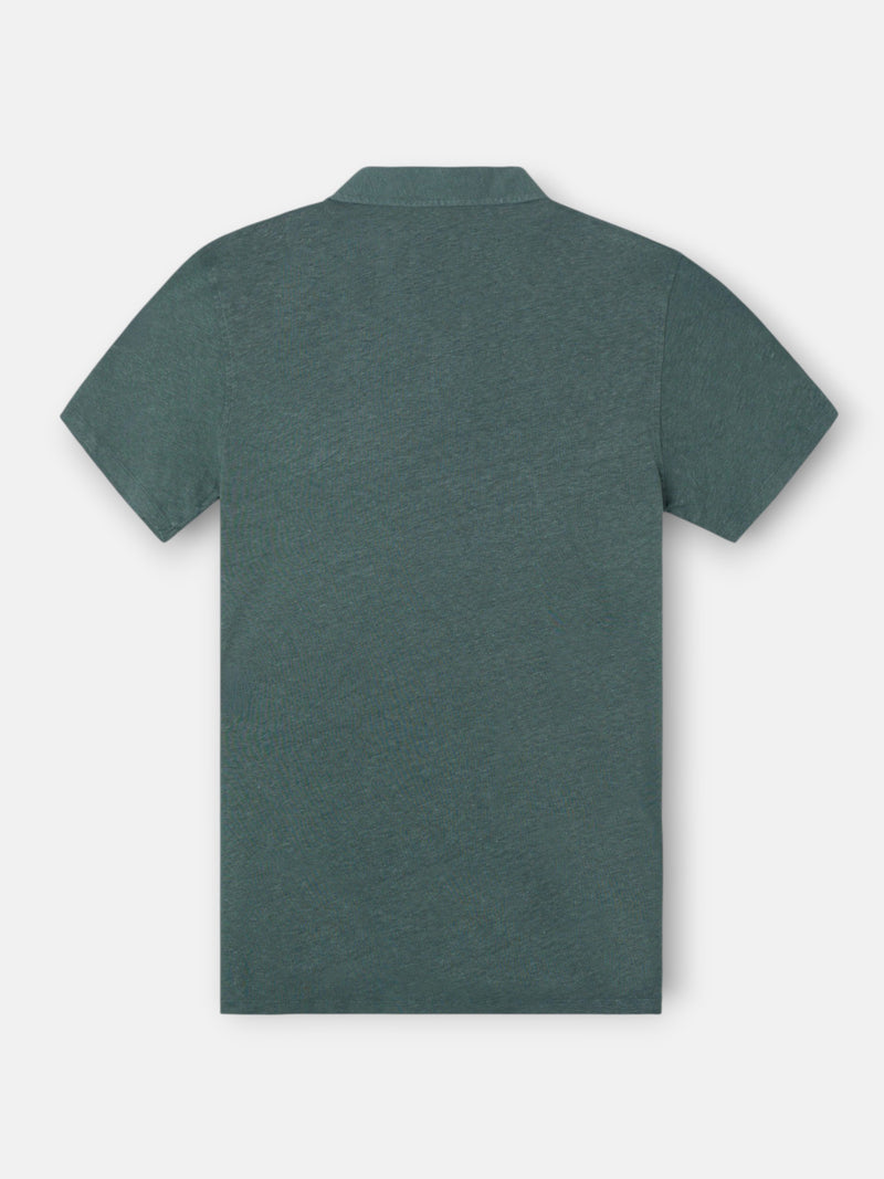 Polo en lin vert