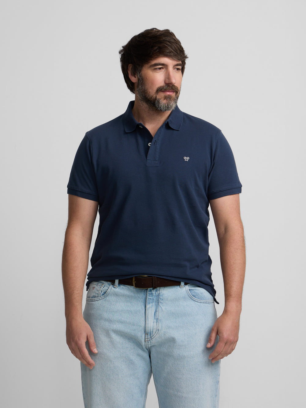Polo pique light marino