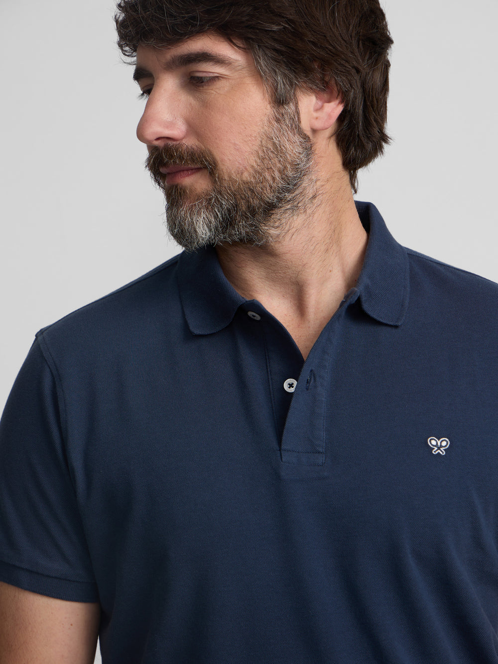 Polo pique light marino