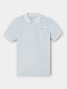 Polo clássico garment dye azul claro