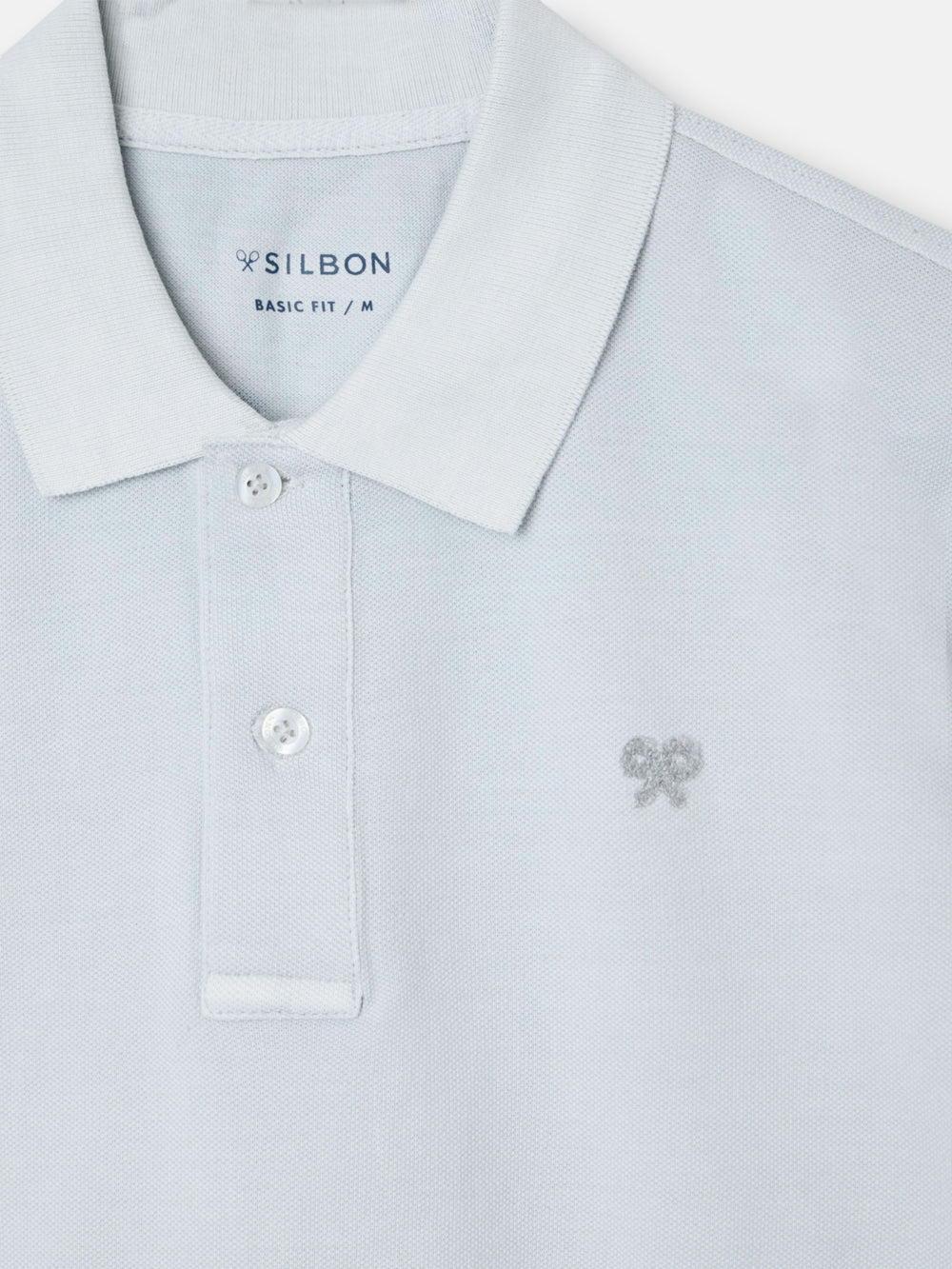 Polo clasico garment dye azul claro