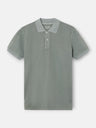 Polo clássico garment dye verde médio