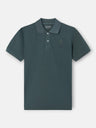 Polo clássico garment dye verde escuro