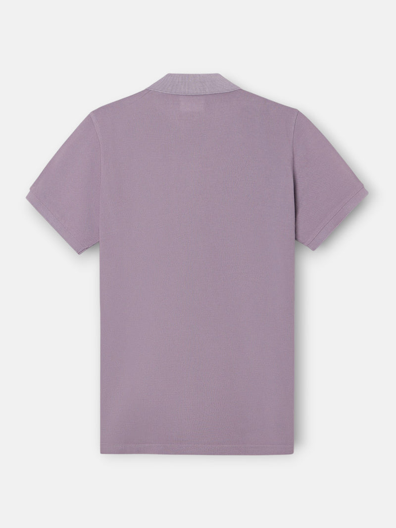 Polo clássico garment dye malva