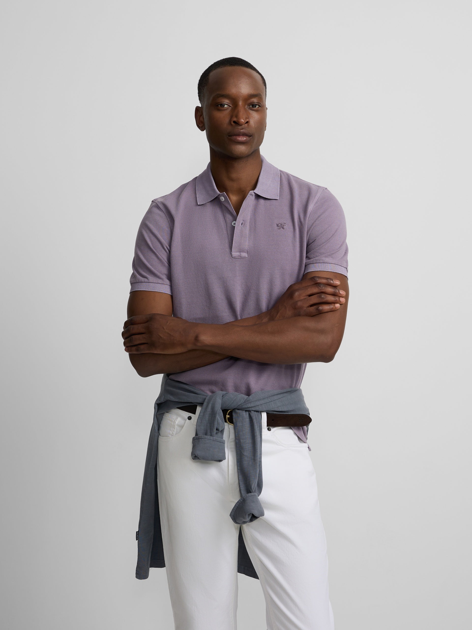 Polo classique garment dye mauve