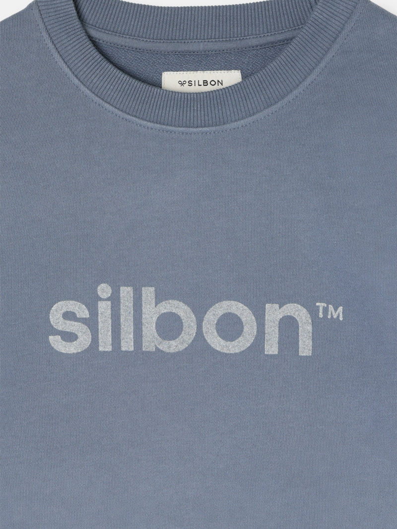 Sudadera Silbon flock azul indigo
