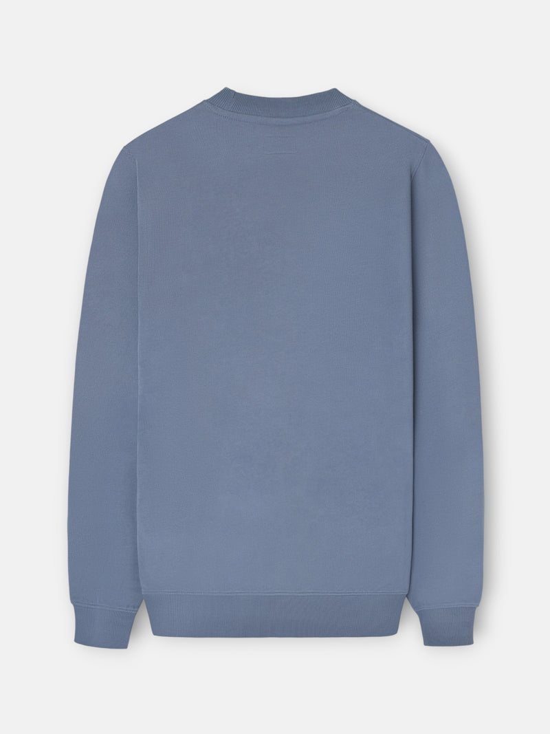 Silbon indigo blue flock sweatshirt