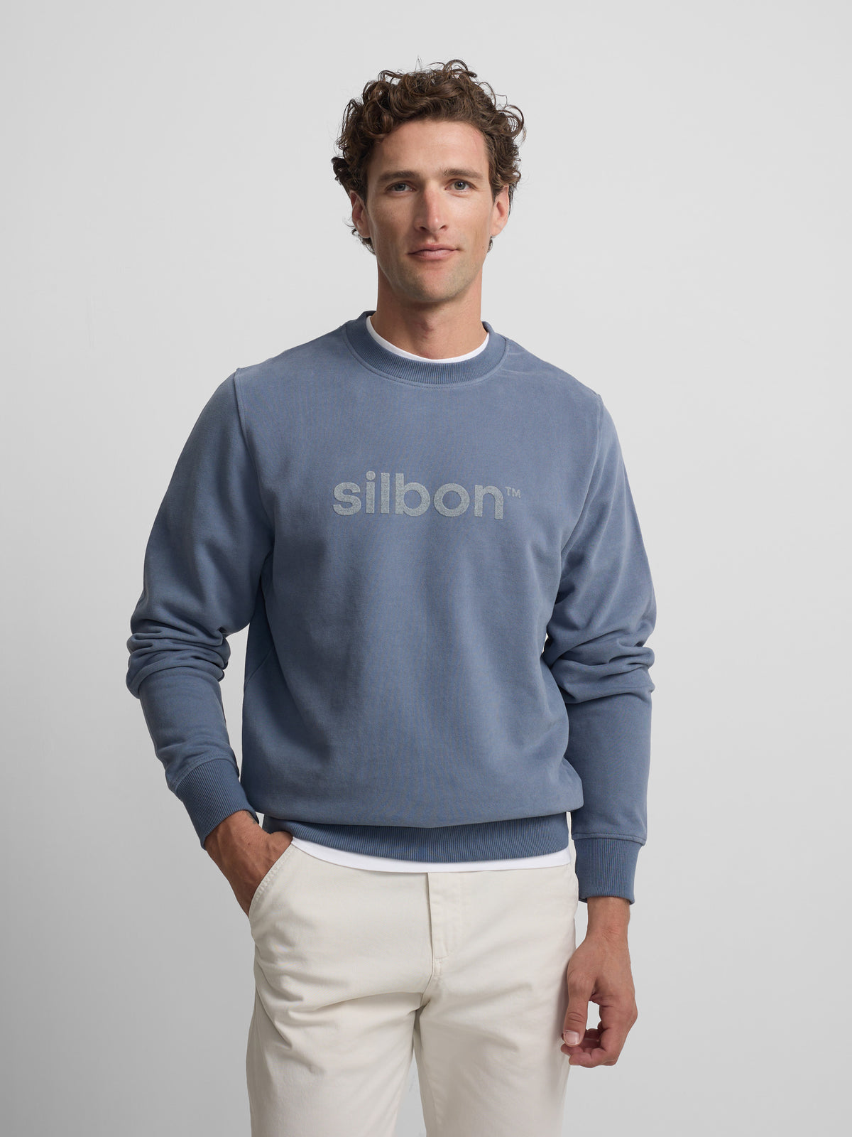 Sweatshirt Silbon flock azul índigo