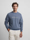 Silbon flock sweatshirt indigo blue