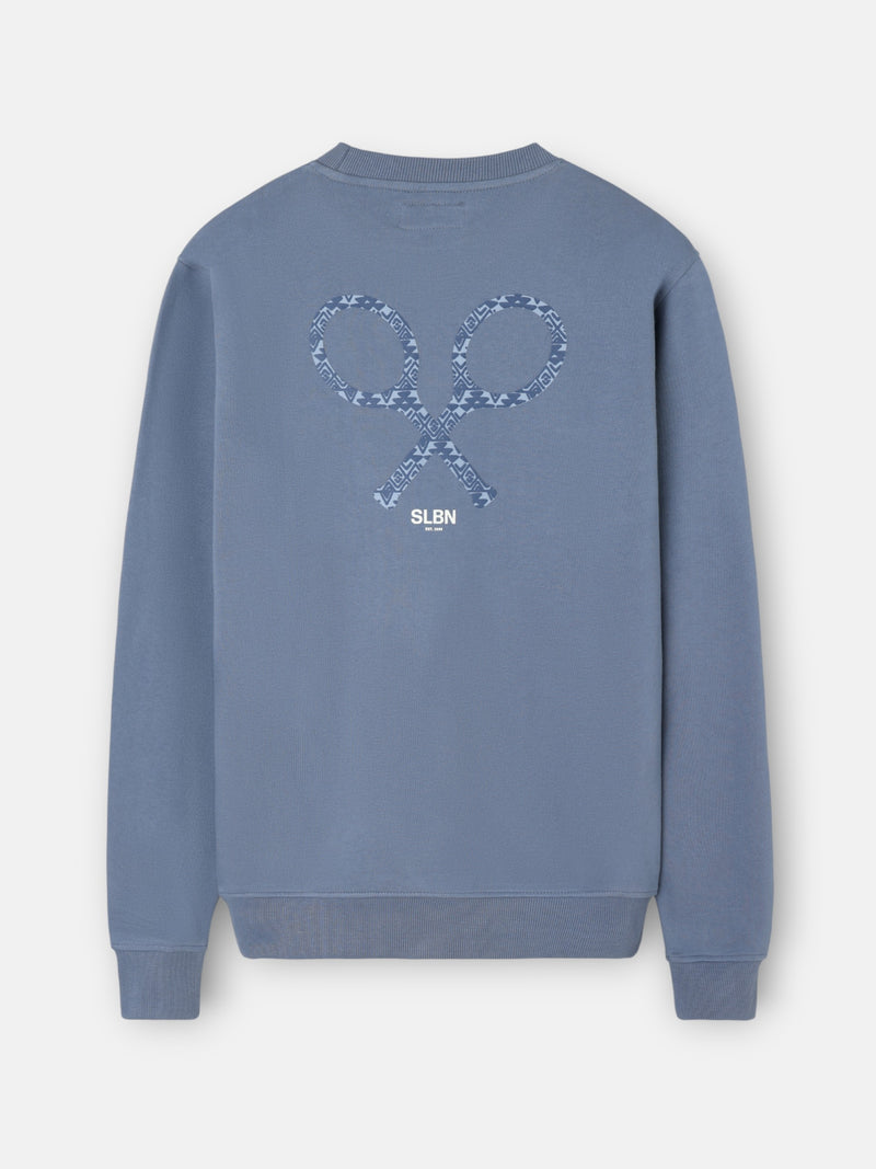 Sudadera raqueta etnica azul indigo