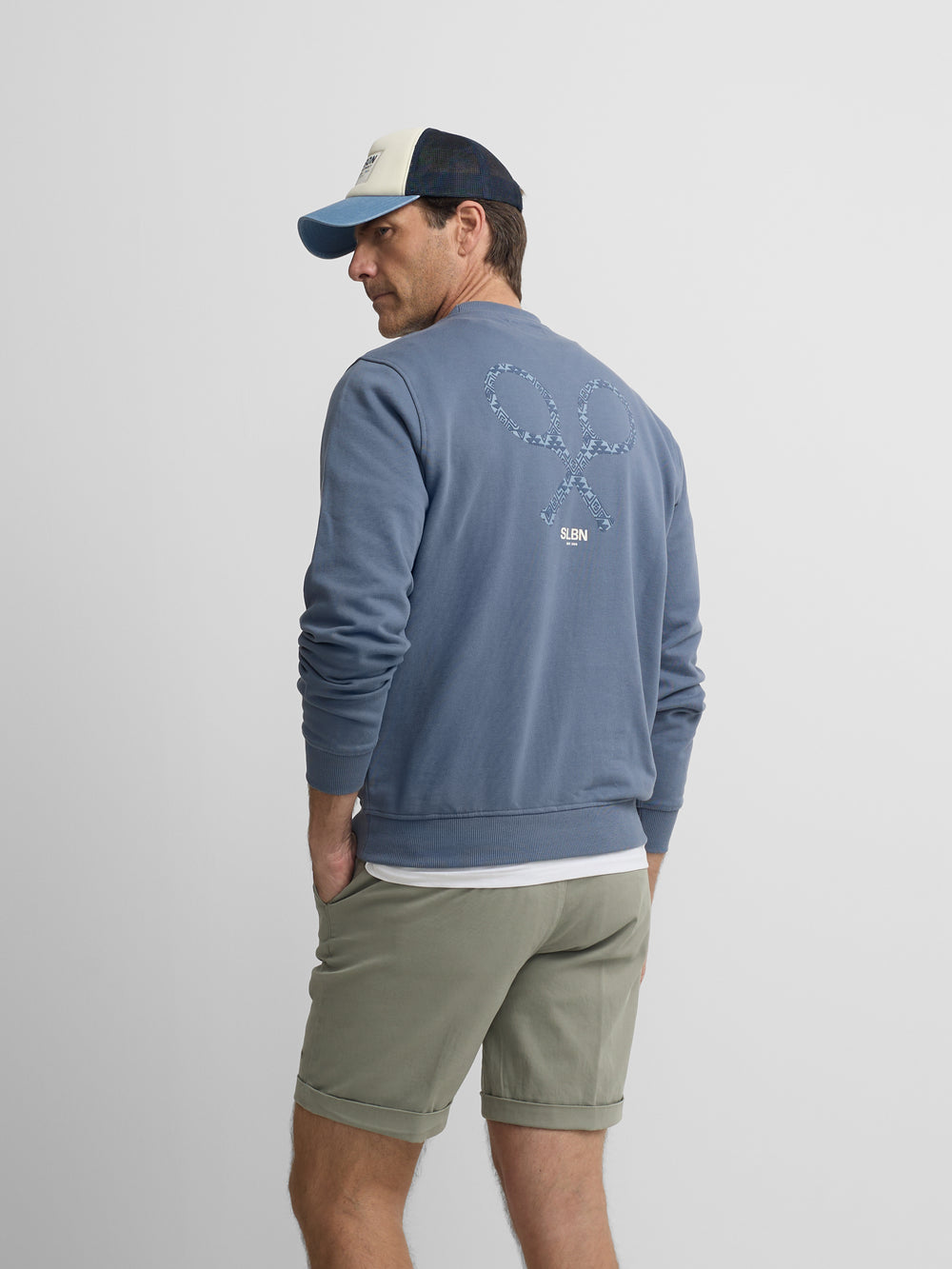 Sudadera raqueta etnica azul indigo