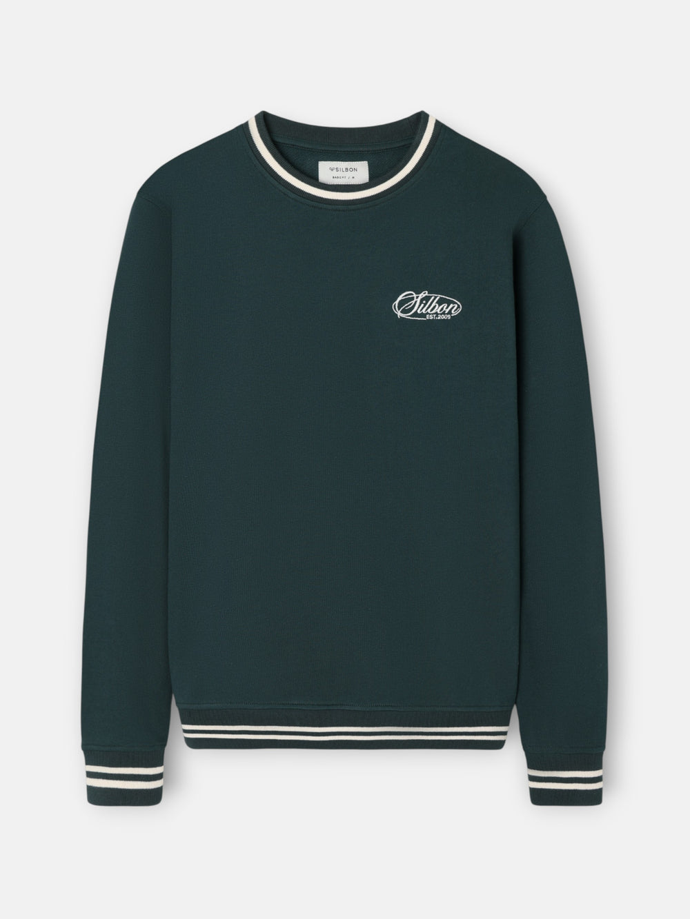 Sudadera ribs retro verde oscuro