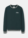 Retro dark green ribbed sweatshirt